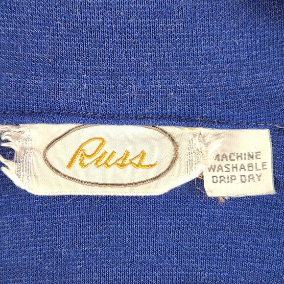 Vintage Russ Merino Wool Caridgan with Patch Pockets Pointed Collar Woman’s SZ L - Picture 4 of 13